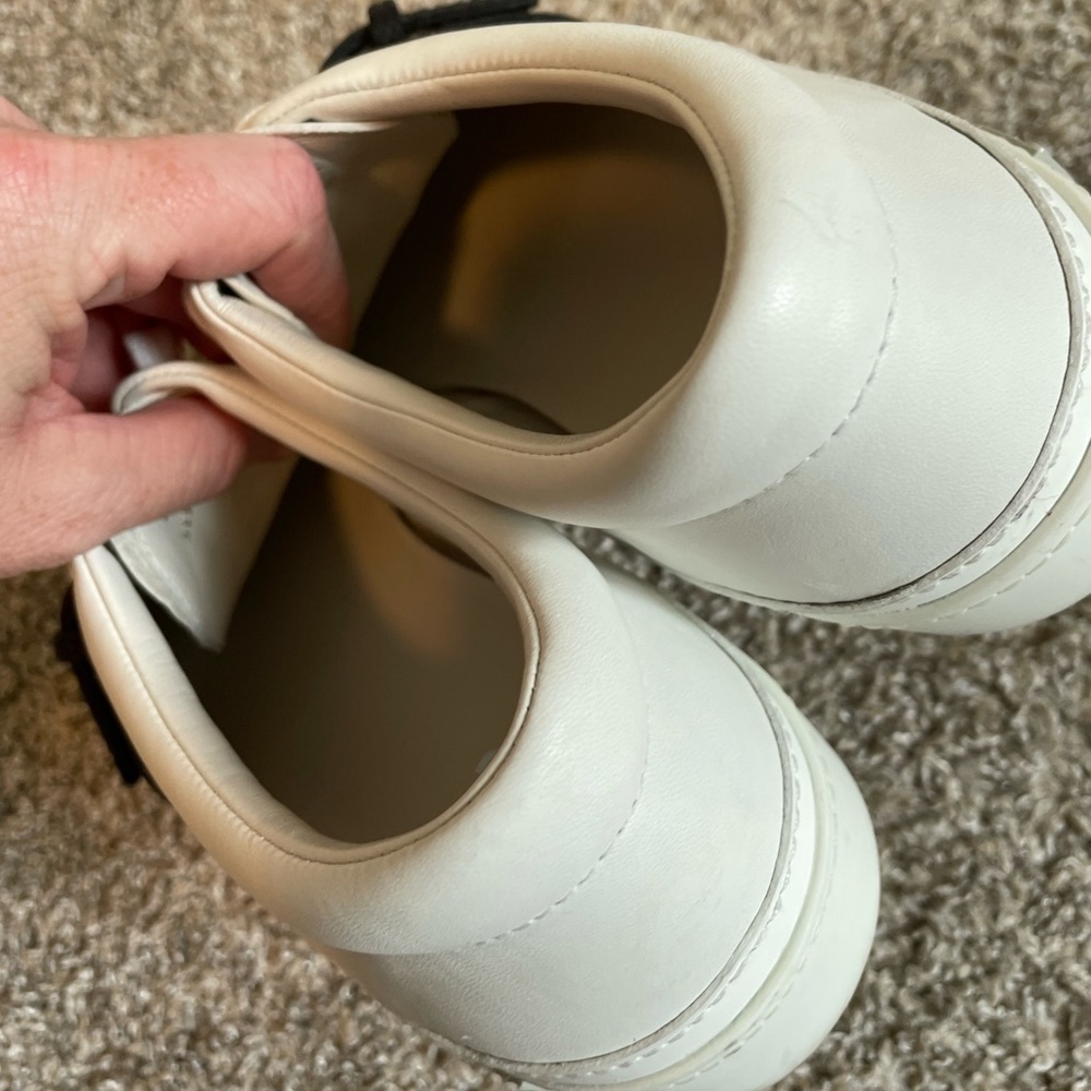 Miu Miu Leather Buckle Low-Top Sneaker, contrast White and black size EU 40 - Picture 10 of 13